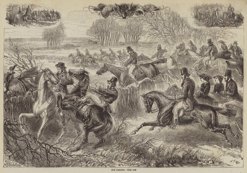 Chasse au renard, pleine course - J. H. Nicholson