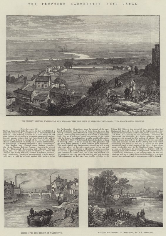 Le canal maritime proposé de Manchester - James Burrell Smith