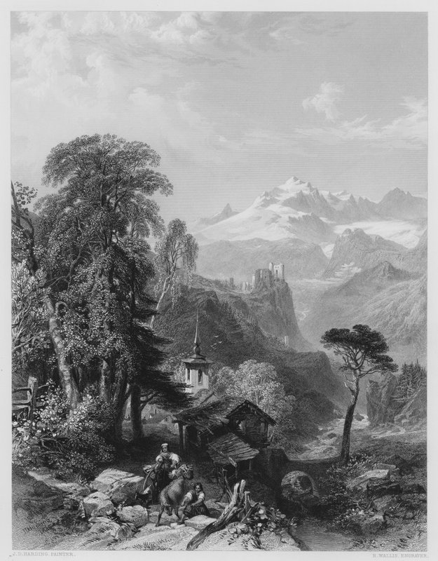 Val St Nicola, Suisse (gravure) - James Duffield Harding