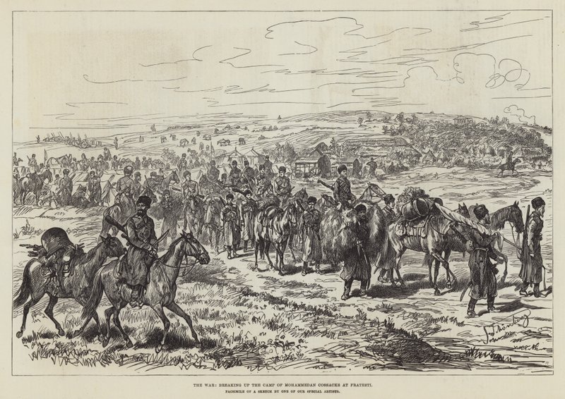 La Guerre, Démantèlement du Camp des Cosaques Musulmans à Fratesti - Johann Nepomuk Schonberg