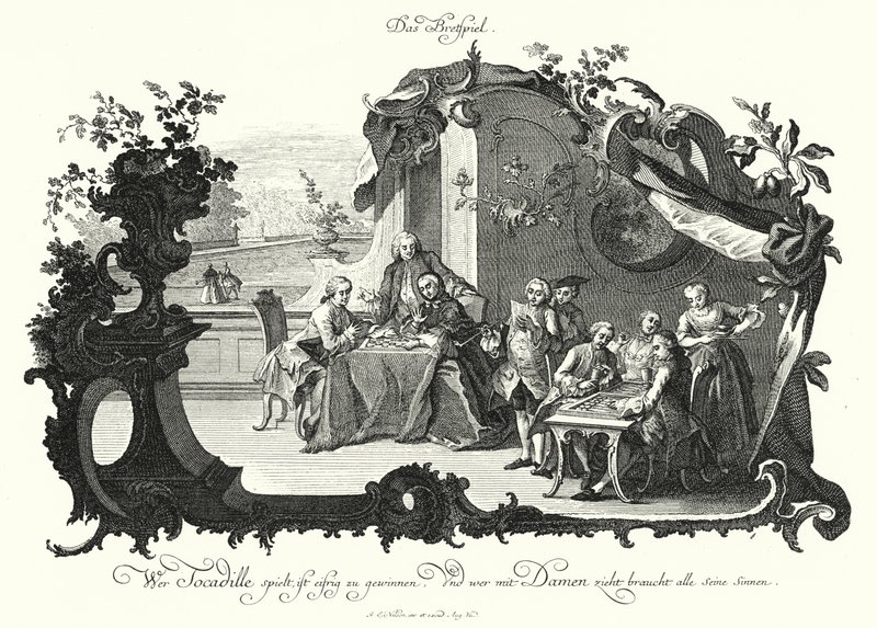 Jeux de société (gravure) - Johann Esaias Nilson