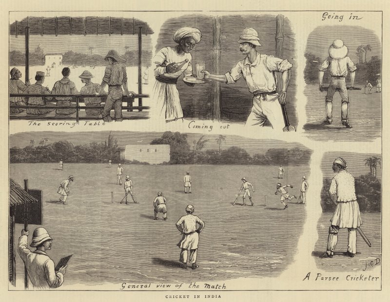 Cricket en Inde - John Charles Dollman