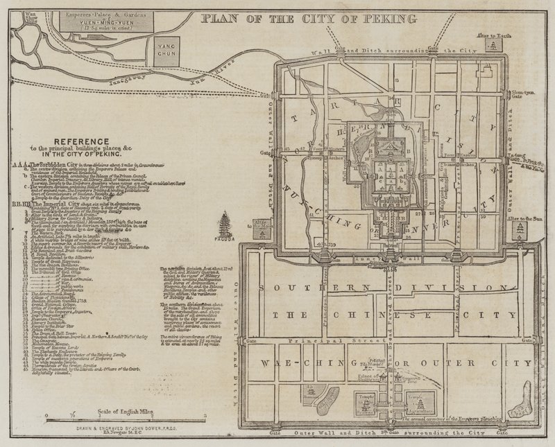 Plan de la ville de Pékin - John Dower