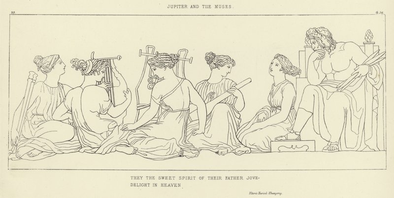 Jupiter et les Muses - John Flaxman
