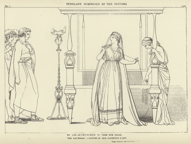 Pénélope surprise par les prétendants - John Flaxman
