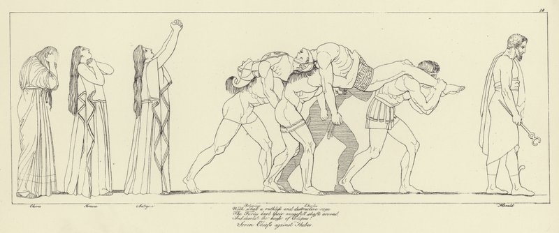 Les sept chefs contre Thèbes - John Flaxman