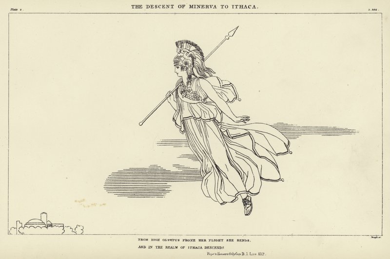 La Descente de Minerve à Ithaque - John Flaxman
