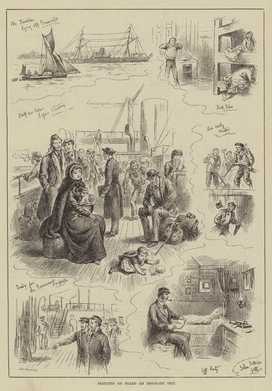 Croquis à bord d