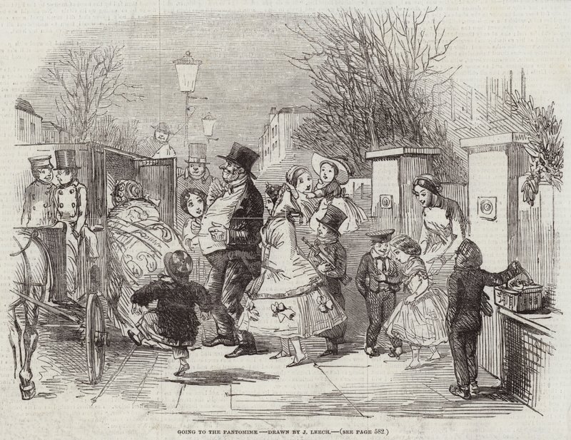 Aller au pantomime - John Leech