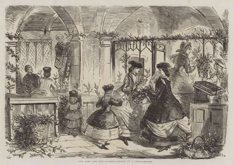 La fontaine et les fleurs - John Leech