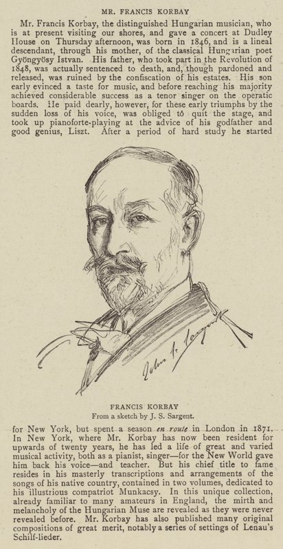 Francis Korbay - John Singer Sargent