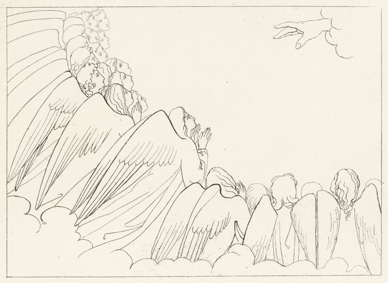 Les Hiérarchies, Paradis, Chant 29 (gravure) - John (after) Flaxman
