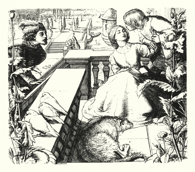 Le Rêve Éveillé (gravure) - John Everett (after) Millais