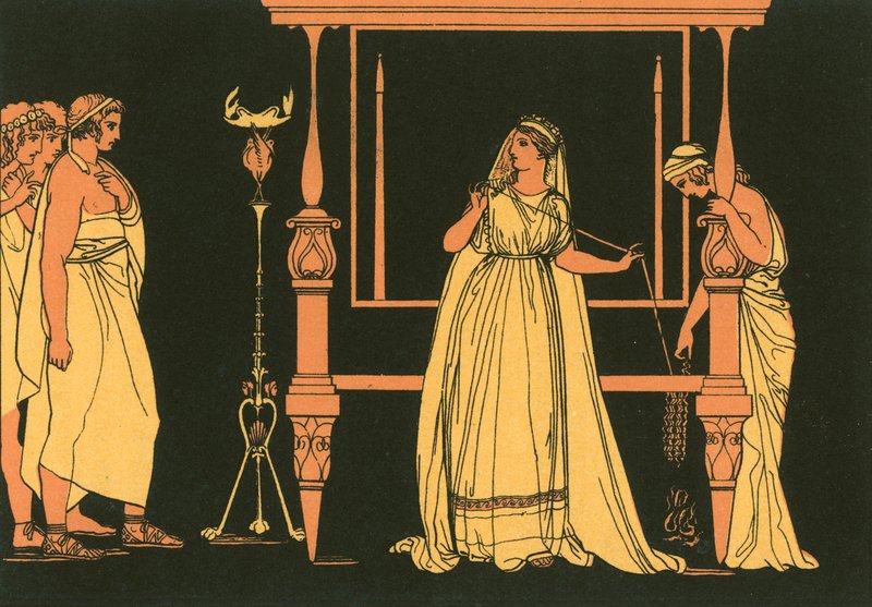 Pénélope surprise par les prétendants - John Flaxman