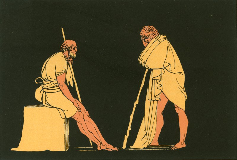 Ulysse conversant avec Eumée - John Flaxman
