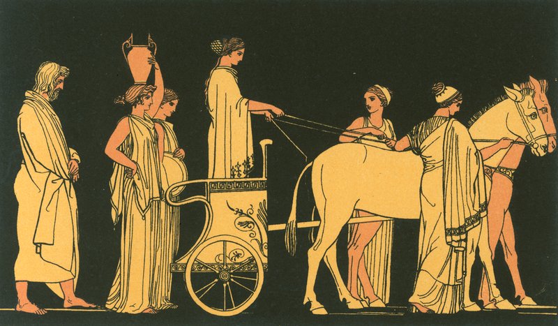 Ulysse suivant le char de Nausicaa - John Flaxman