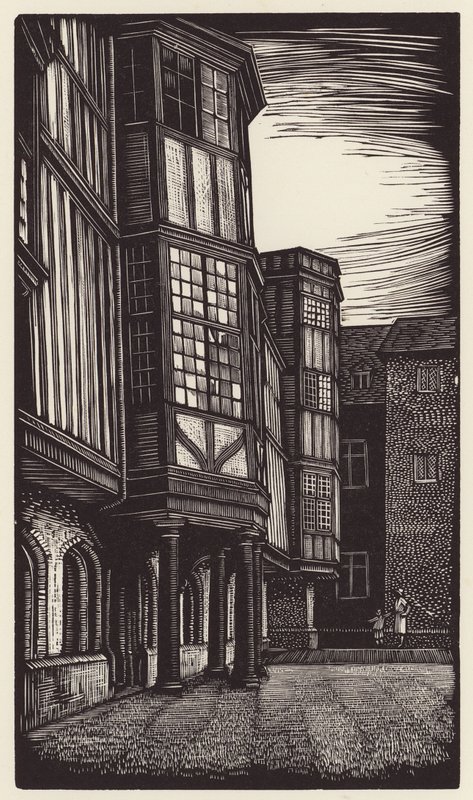Cambridge : Queens" (gravure sur bois) - John Frederick Greenwood