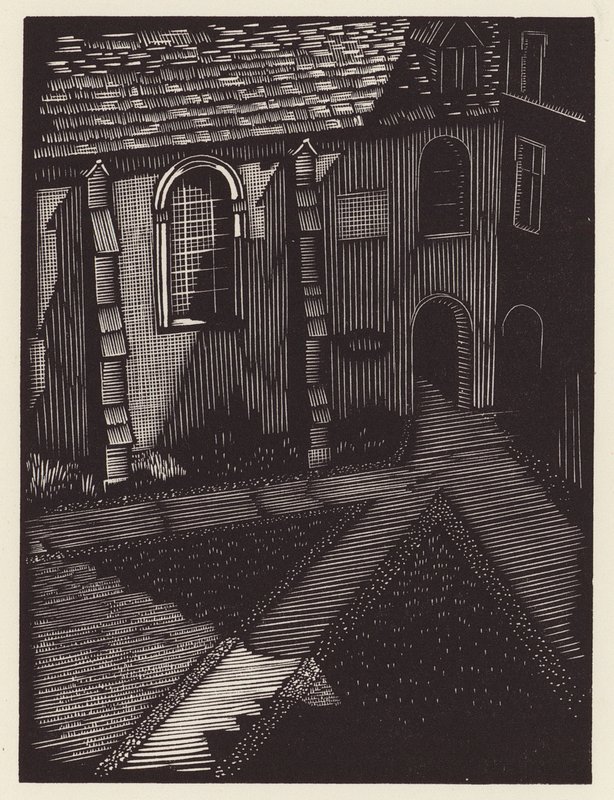 Cambridge : Trinity Hall (gravure sur bois) - John Frederick Greenwood