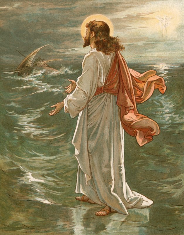 Christ marchant sur les eaux - John Lawson