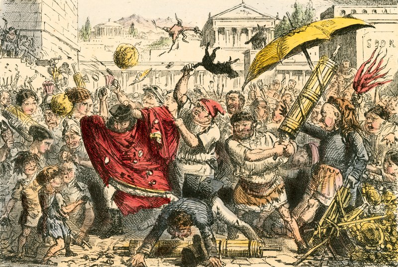 Appius Claudius puni par le peuple - John Leech