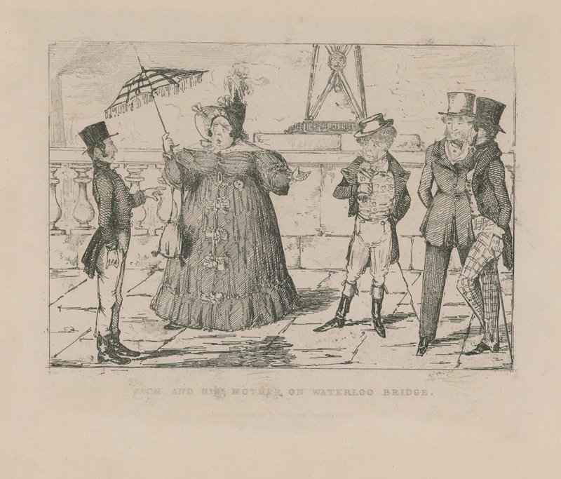 Jack et sa mère sur le pont de Waterloo - John Leech