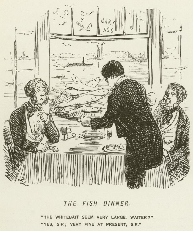 Le Dîner de poisson - John Leech