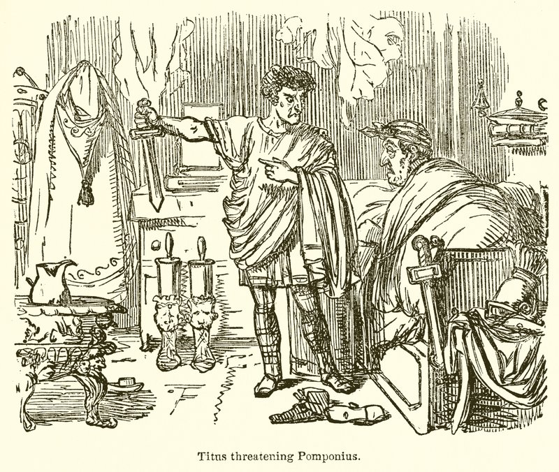 Titus menaçant Pomponius - John Leech