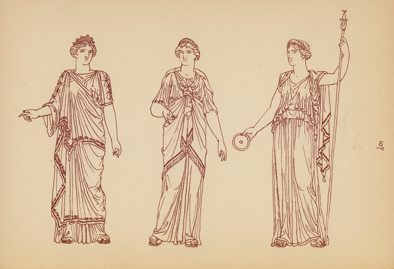 Costume féminin grec ancien - John Moyr Smith