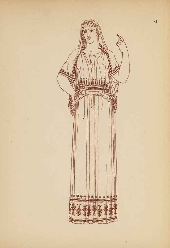 Costume féminin grec ancien - John Moyr Smith