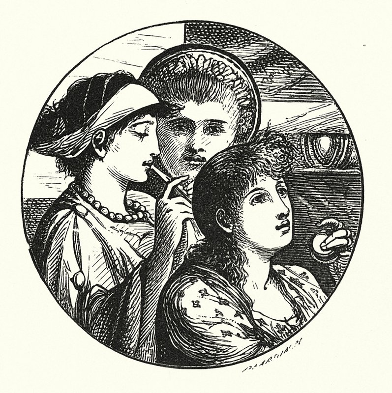 Les Ménestrels (gravure) - John Reinhard Weguelin
