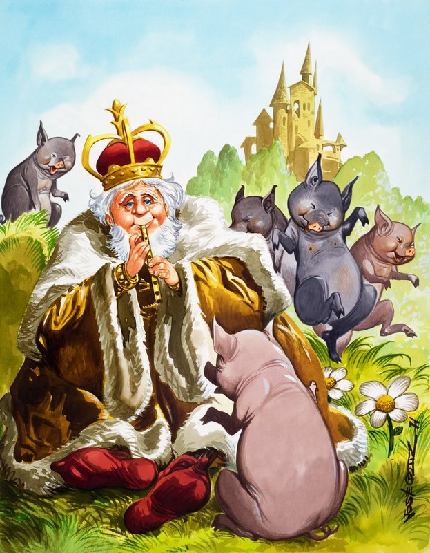 Le sifflet magique (gouache sur papier) - Jose Ortiz