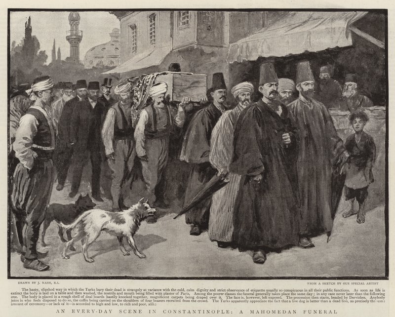 Une scène quotidienne à Constantinople, un enterrement mahométan - Joseph Nash