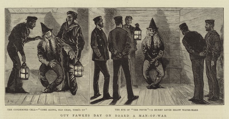 Le jour de Guy Fawkes à bord d