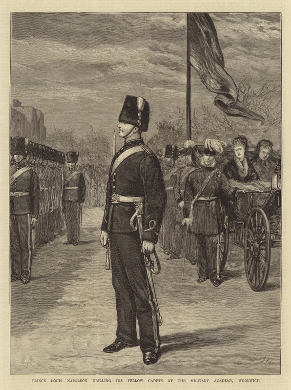 Le prince Louis Napoléon entraînant ses camarades cadets à l