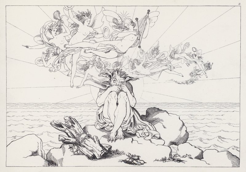 La Tempête de Shakespeare, Acte III, Scène 2 - Joseph Noel after Paton