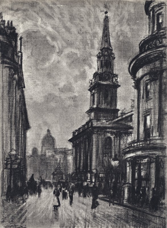 Rue Duncannon, depuis Charing Cross - Joseph (after) Pennell