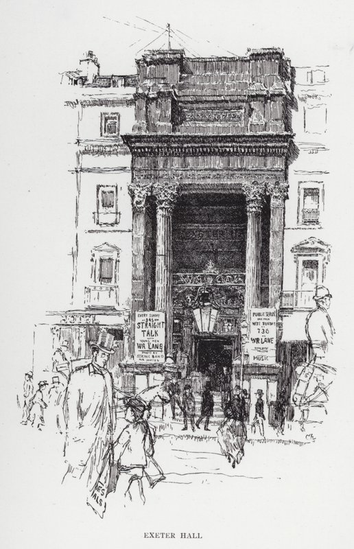 Exeter Hall - Joseph (after) Pennell
