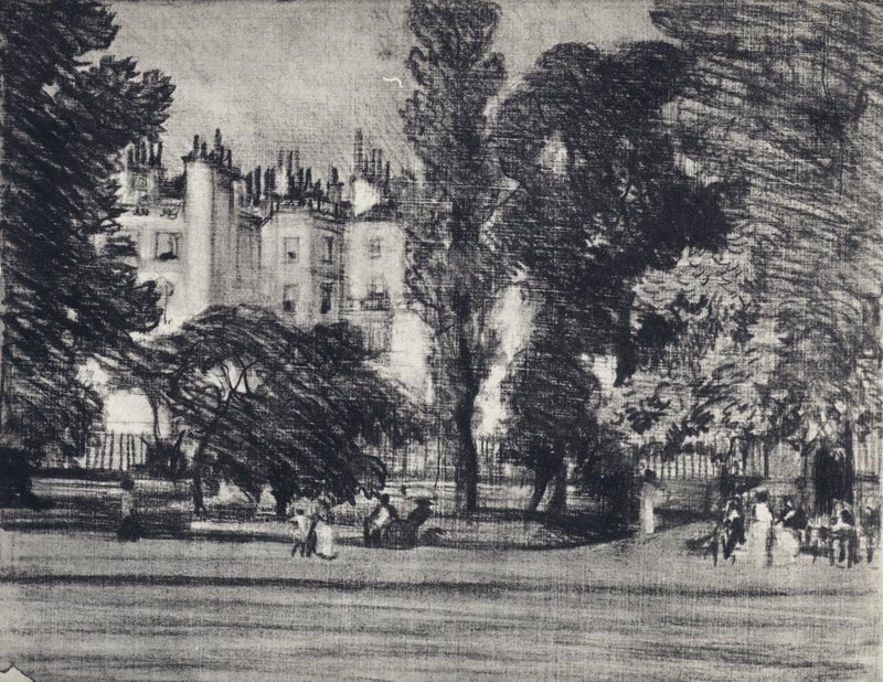 Park Lane, depuis le parc - Joseph (after) Pennell