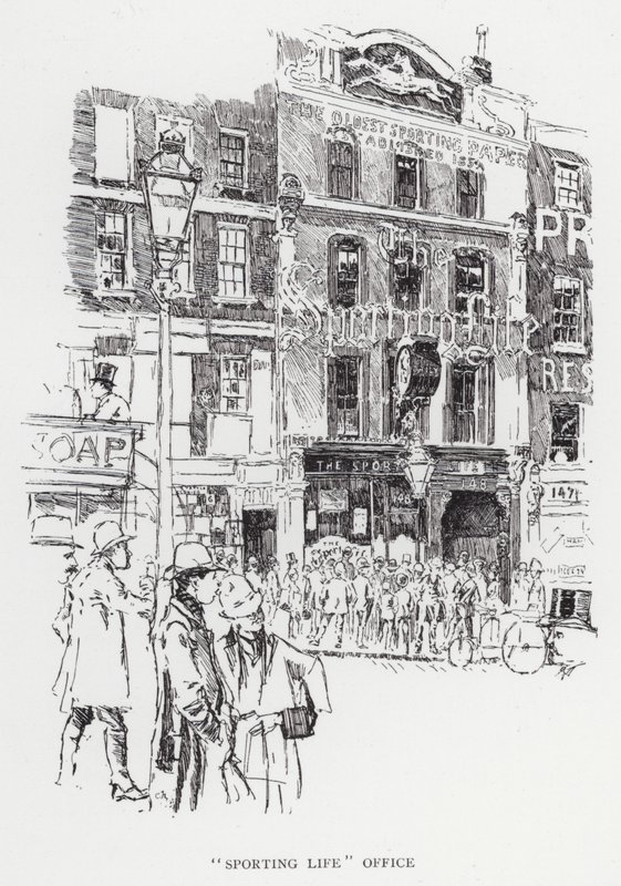 Bureau de "Sporting Life" (lithographie) - Joseph (after) Pennell