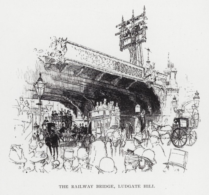 Le pont ferroviaire, Ludgate Hill - Joseph (after) Pennell