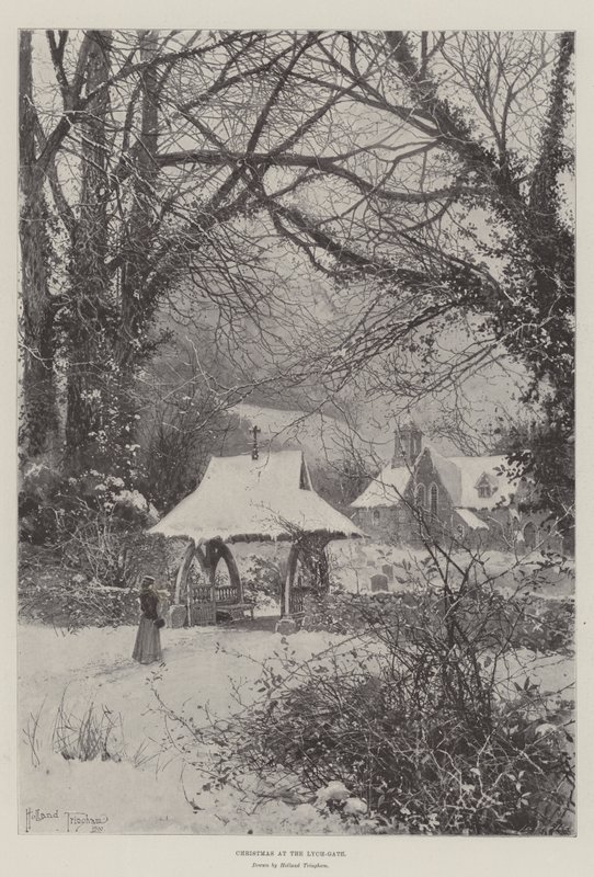 Noël à la porte du cimetière - Joseph Holland Tringham