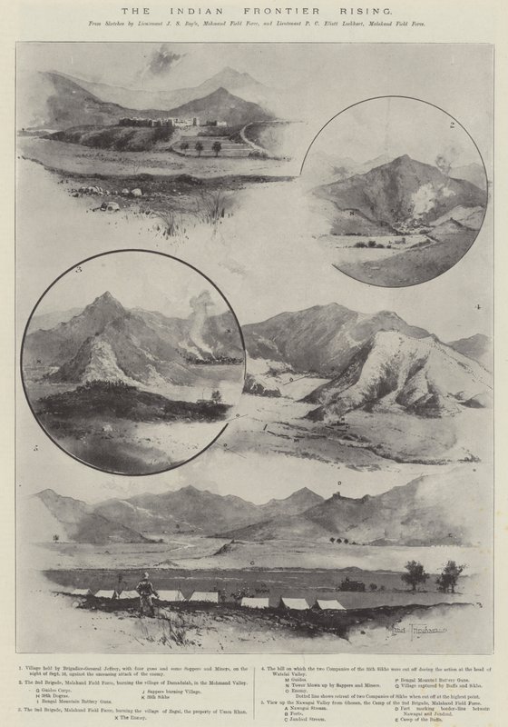 Le soulèvement de la frontière indienne - Joseph Holland Tringham