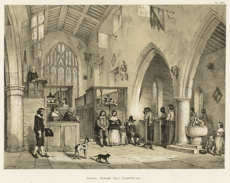 Chapelle, Haddon Hall, Derbyshire - Joseph Nash