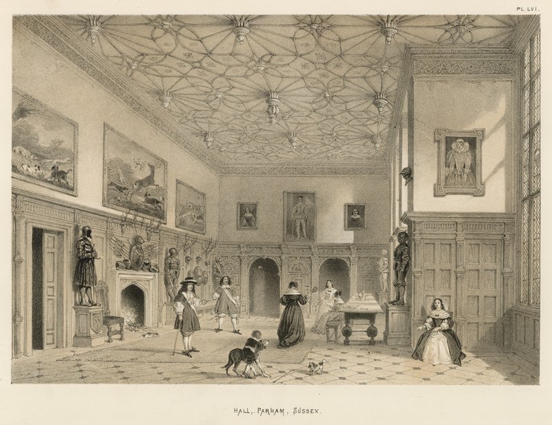 Hall, Parham, Sussex - Joseph Nash