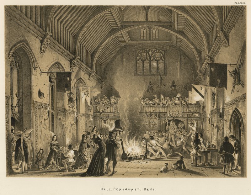 Hall, Penshurst, Kent - Joseph Nash