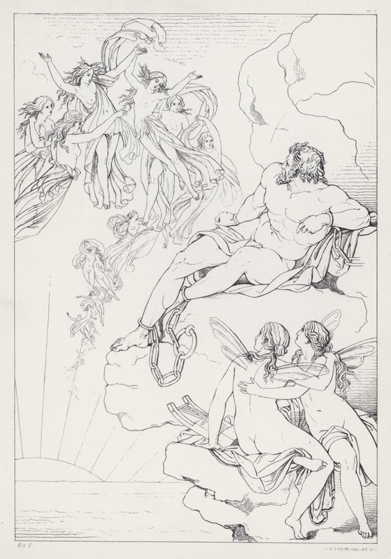 Prométhée délivré de Shelley, Acte I - Joseph Noel after Paton
