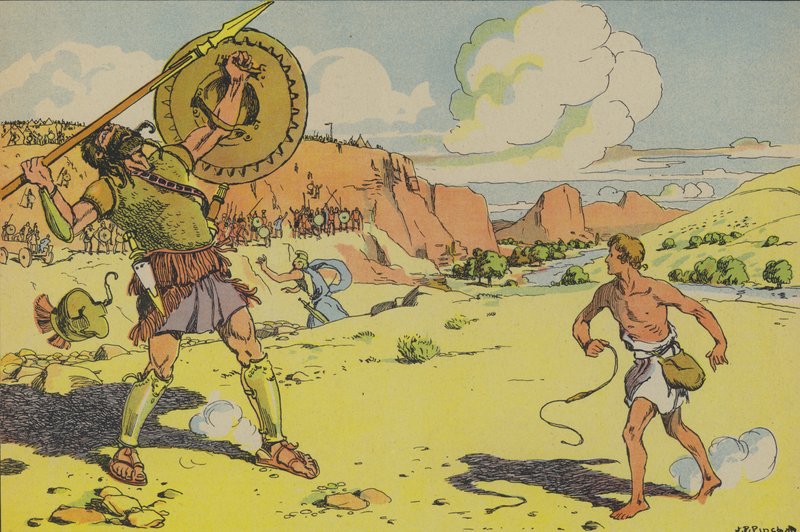 David et Goliath - Joseph Porphyre Pinchon