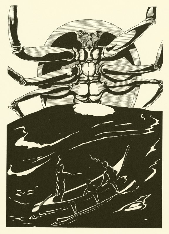 Pou Amma le crabe (gravure) - Joseph Rudyard (after) Kipling