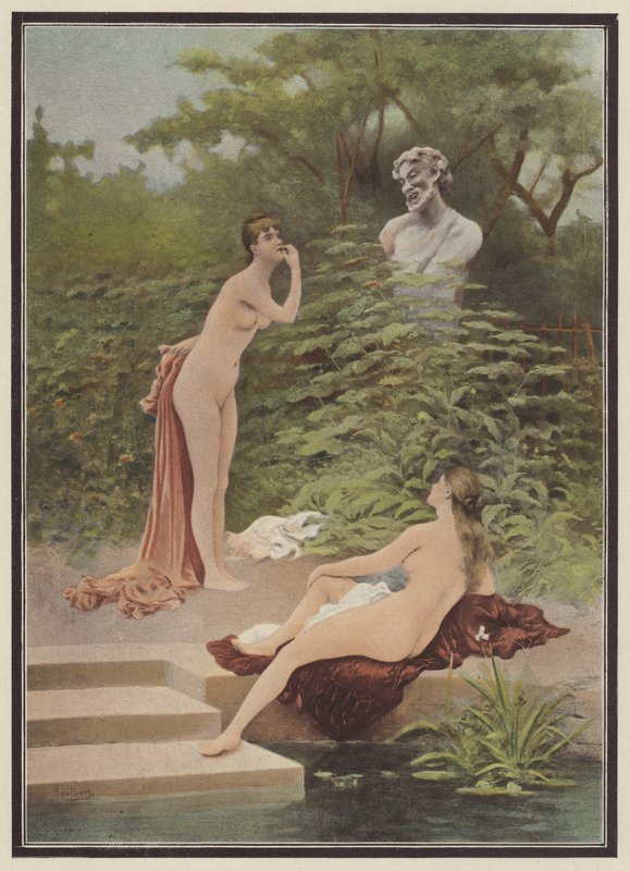 Moquerie, femmes se baignant - Jules (after) Scalbert