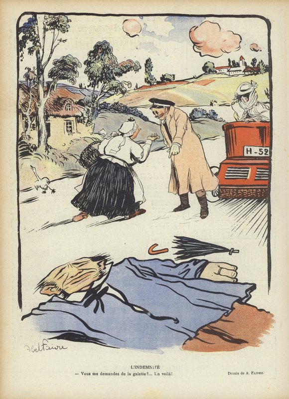 Compensation. Illustration pour Le Rire - Jules Abel Faivre